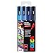 Produktbild Uni Posca PC-3M Kunstmalstifte, 4 Stück, in Kunststoffhülle, Blautöne