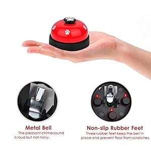 Slowton Canine Doorbells 2 Pack Steel Bell Canine Coaching with Non Skid Rubber Bottoms Canine Door Bell for Potty Coaching Clear Ring Pet Device Communication Machine for Small Canine Cats crimson+white  Cucciolini Doodles Slowton canine doorbells 2 pack steel bell canine coaching with non skid rubber bottoms canine door bell for potty coaching clear ring pet device communication machine for small canine cats crimson+white   cucciolini doodles