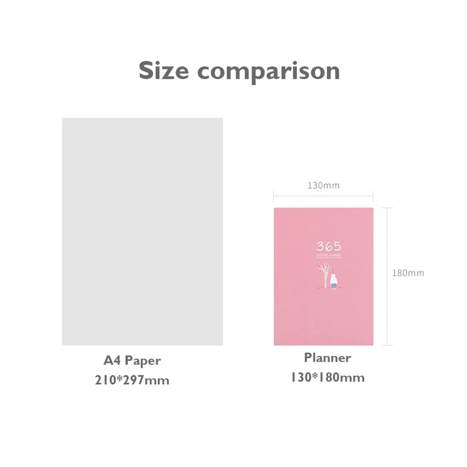 Inspirierendes Notizbuch 2 stücke Täglichen/Monatlichen Planer Notebook Kawaii Kalender Tagebuch Journal Notizblock Zeitplan Buch Büro Schreibwaren Büro Zubehör(Grey)