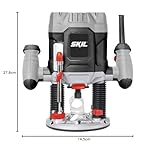 Skil Oberfräse 1841 AA (mit Gasgebeschalter und Tiefeneinstellung, optimale Kontrolle; 1200 W) F0151841AA - 9