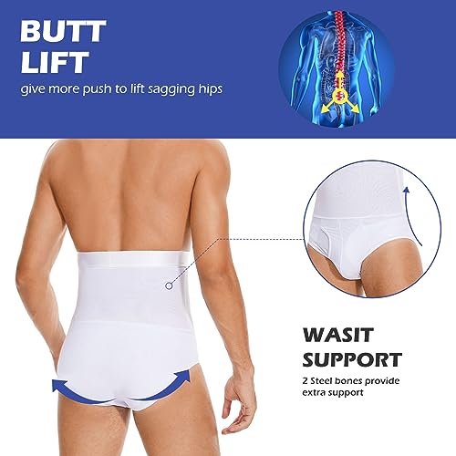 MISS MOLY Men Tummy Control Shorts High Waist Underwear Slimming Body Shaper Stomach Shapewear Belly Girdle Briefs Boxer4