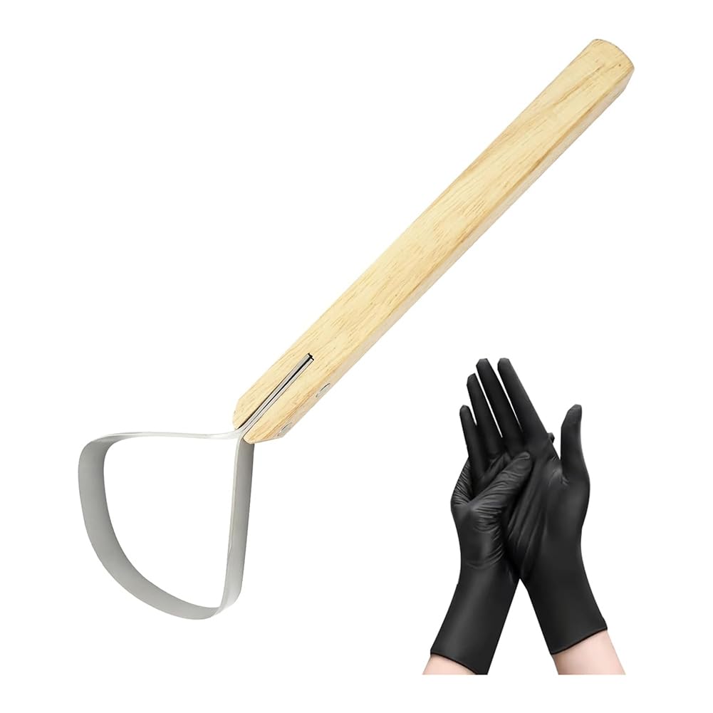 Rersduyt Hide Scraper Fleshing Tool Forhides Scraper Flesher Tanning Forsupplies Leather Making Tools Fur Handling