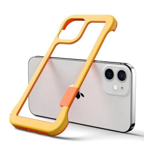 Coque antichoc iPhone 15 Pro en silicone avec protection maximale jaune