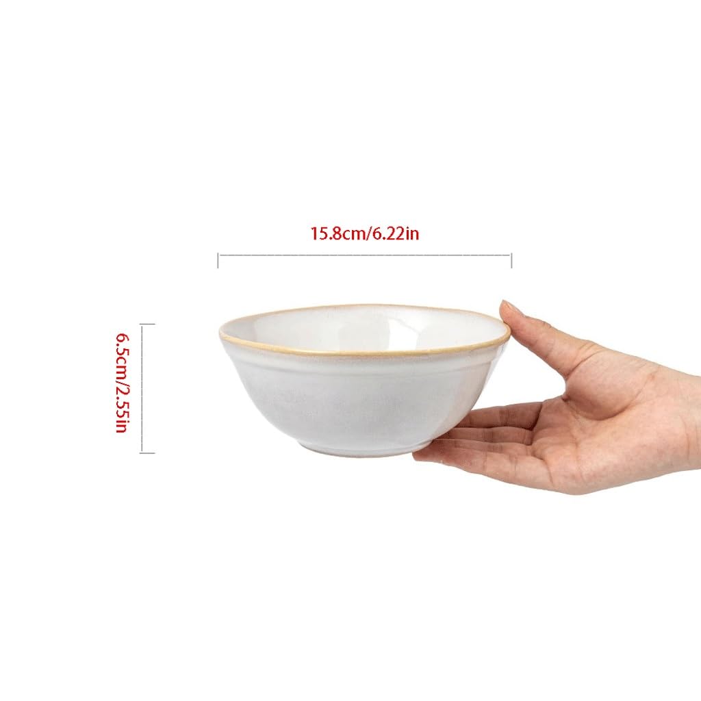 Contenedores de Almacenamiento de Alimentos Cuenco De Cerámica Retro For Ensalada, Redondo For Sopa Y Fideos, For, For Ramen Tazón de Sopa de Fideos