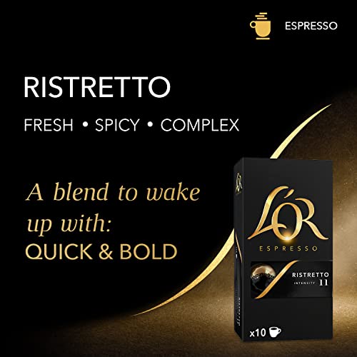 L'OR Espresso Capsules, 50 Count Ristretto, Single-Serve Aluminum Coffee Capsules Compatible with the L'OR BARISTA System & *Nespresso Original Machines - Image 4