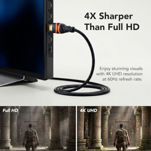Image of FRONTECH High-Speed HDMI 2.0 Male to Male Cable, 1.5m, 4K @ 60Hz, 18Gbps, Gold-Plated Connectors, HDR Ready, ARC Support, 1 Year Warranty (NC-0065)