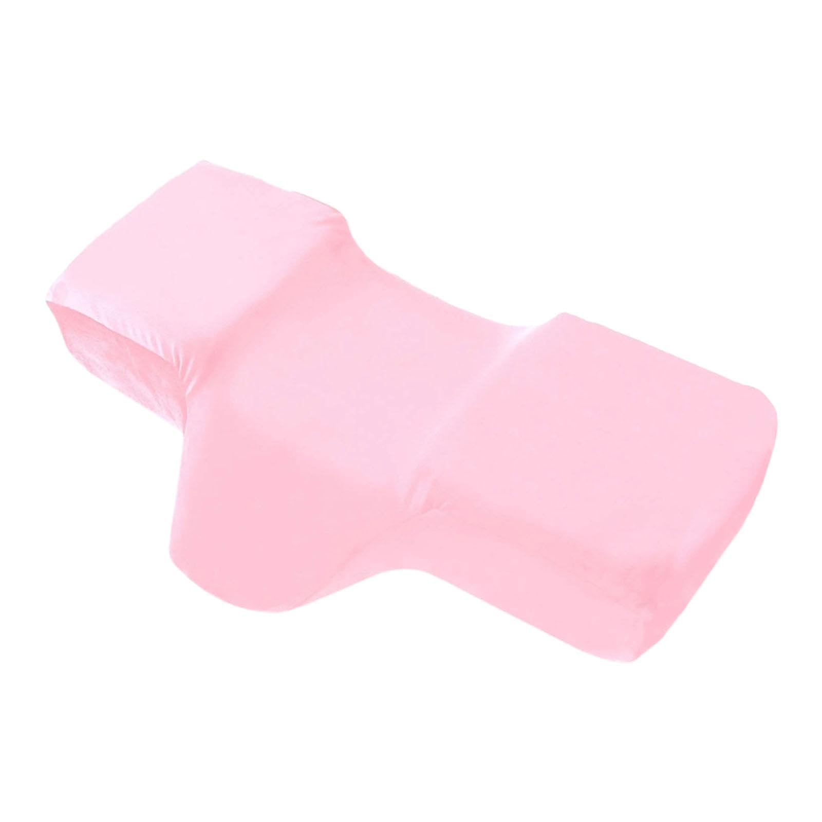 Coussin ergonomique pour cils et nuque rose en mousse de soutien stable