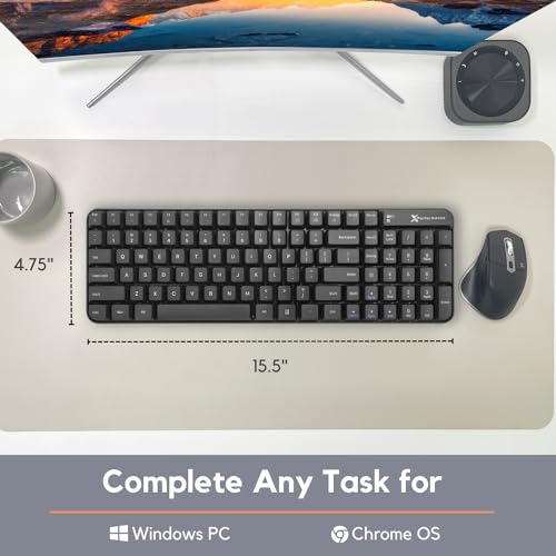 X9 Performance Small Wireless Keyboard, Wireless Keyboard for Laptop or Desktop with Number Pad - Compact Footprint and Comfortable Typing Computer Keyboard Wireless for Windows PC Chromebook Surface