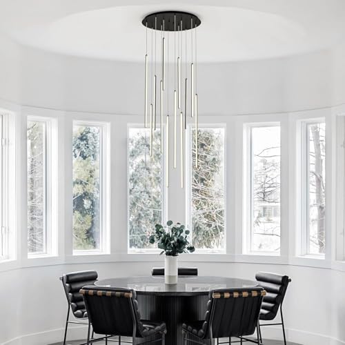 Grand lustre d'escalier haut de gamme pour intérieur de villa et salon de standing - 7