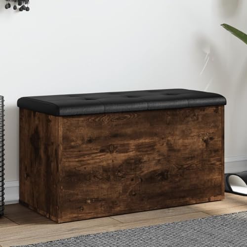 Gecheer Banco de almacenaje con cojín, Capacidad de Carga 110 kg, Madera de ingeniería, para salón y Pasillo Modelo DSXYHSLYD-835051ES