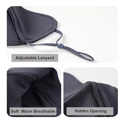 YUANST 2Pcs Winter Face Mask, Warm Windproof Face Cover, Balaclava Sun Protection Wind Protection for Winter Outdoor Sports Breathable, Reusable (Pink+Gray)