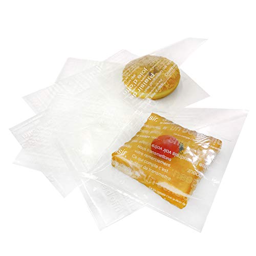 ReaLegend Doughnut Wrapping Kraft Oil Proof Paper Bag Disposable Bakery Pastry Wrap Burger Pouch Mufflin Lunch Bag for Take Away Pack of 200 - Transparent Pastry Wrapping
