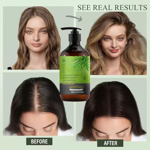 Image of Rosemary Shampoo for Hair Growth, High-Rosemary Volumizing Shampoo for Thin & Fine Hair, Sulfate Free Amino Acid Shampoo with Moringa, Hibiscus & Aloe Vera, Scalp Care for Oily Roots, 16.9 Fl Oz