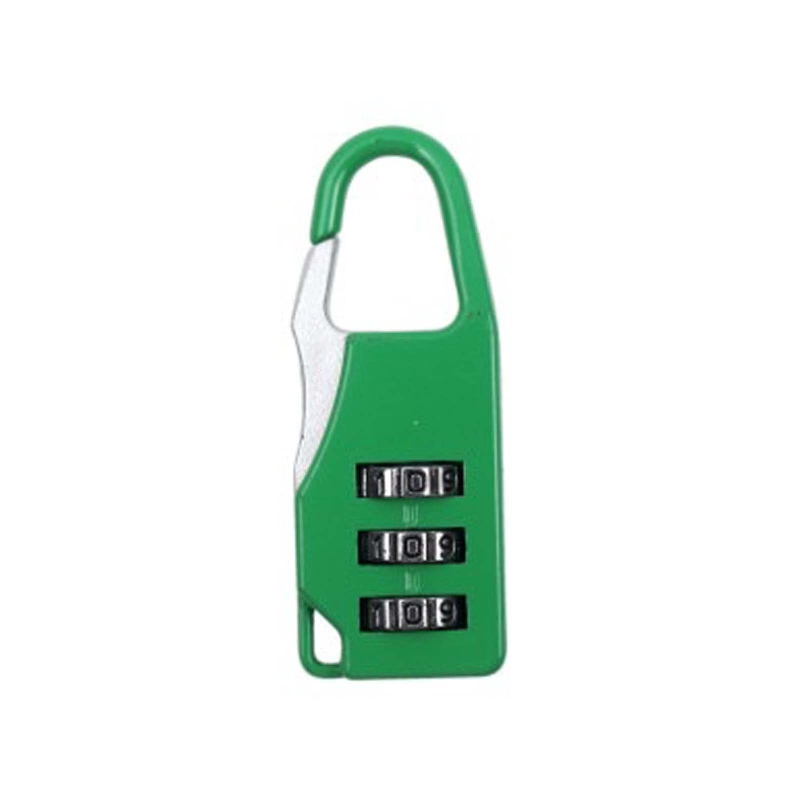 Lansonee Green 1 Pc 3 Digit Combination Luggage Lock - Tsa Approved Suitcase Lock, Small Padlock For Travel Baggage, Gym Locker, Laptop Bag