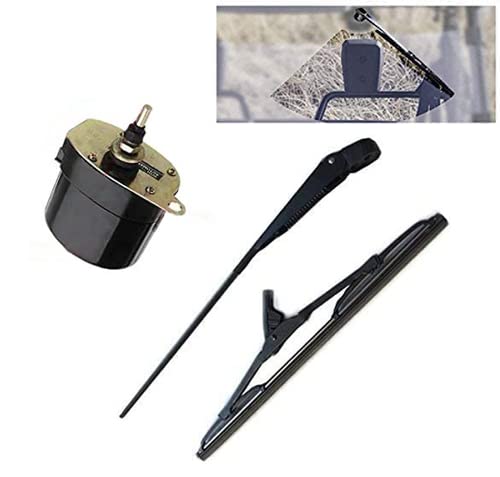 Moteur d'essuie-glace universel 12 V avec bras et lame pour BATEAU DE PÊCHE, CARAVANE-ATV-UTV 01287358 7731000001 0390506510 Cover
