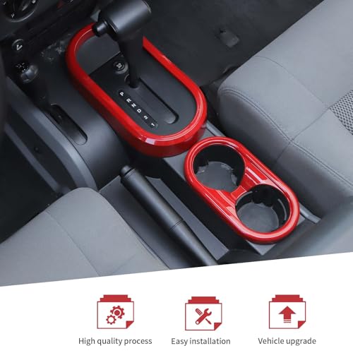 Kit de Molduras Porta Vasos y Palanca Jeep Wrangler 2007-2010 miniatura 2