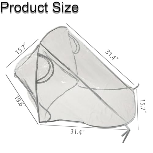 Image of Dog Stroller Accessories，Unisize Pet Stroller Rain Cover, EVA Transparent Waterproof & Windproof Cover for Snow Rain Wind, Foldable Universal Fit for Most Dog & Cat Strollers