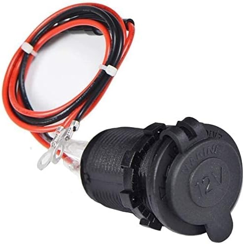 Tomada de acendedor de cigarros 12 V–24 V ENISINA com fusível e cabo de 60 cm – 1 unidade