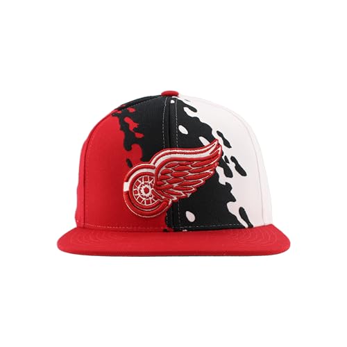Image of ZHATS NHL Unisex-Adult NHL Officially Licensed Adjustable Snapback Hat Flat Bill Z11 Retro Paintbrush