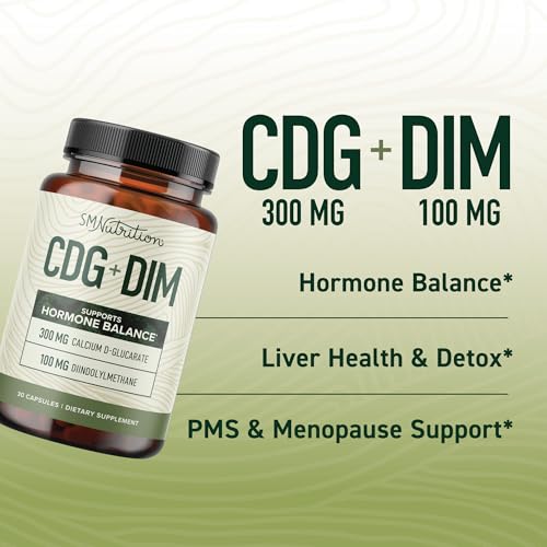 Calcium D-Glucarate with DIM Supplement for Estrogen Detox & Hormone Balance for Women & Men | Detox & Cleanse, Hormonal Acne, Menopause & CDG for Liver Support | Non-GMO, Third-Party Tested | 30ct - Image 3