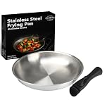 MISL HOME - Stainless Steel Frying Pans with Removable Handle - 3-Ply 26cm Frying Pan – Induction Cookware, Oven Safe – Space Saving Steel Pan for Small Kitchens and Modern Cooks.