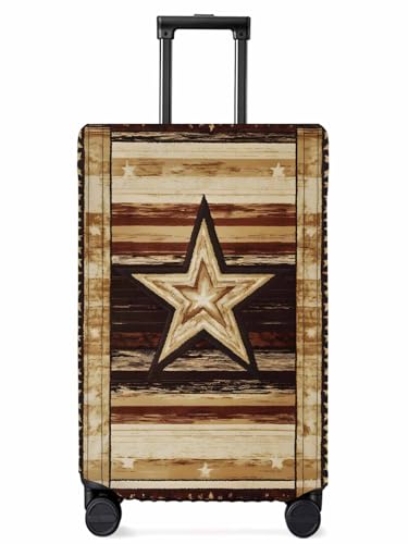 Western Star Independence Day Travel Luggage Cover, 4th of July Retro Anti-scratch Elastic Luggage Covers For Suitcase Protector, Washable Baggage Covers - Main Image
