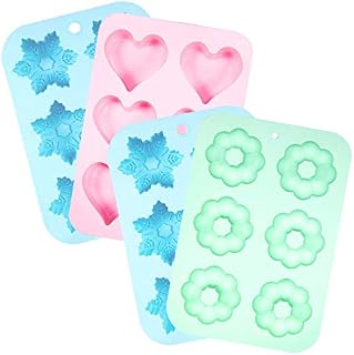 Senbowe Silicone Donuts Baking Mold, Set of 4 | Silicone Cake Baking Molds,|