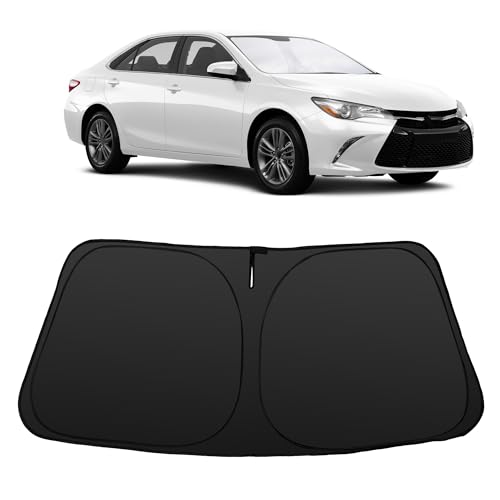 Image of Windshield Sun Shade for 2012 2013 2014-2017 Camry Toyota | Foldable, Full covered for windshield, Block UV Rays, Heat Reduction, Easy to install, Keeps Car Cooler