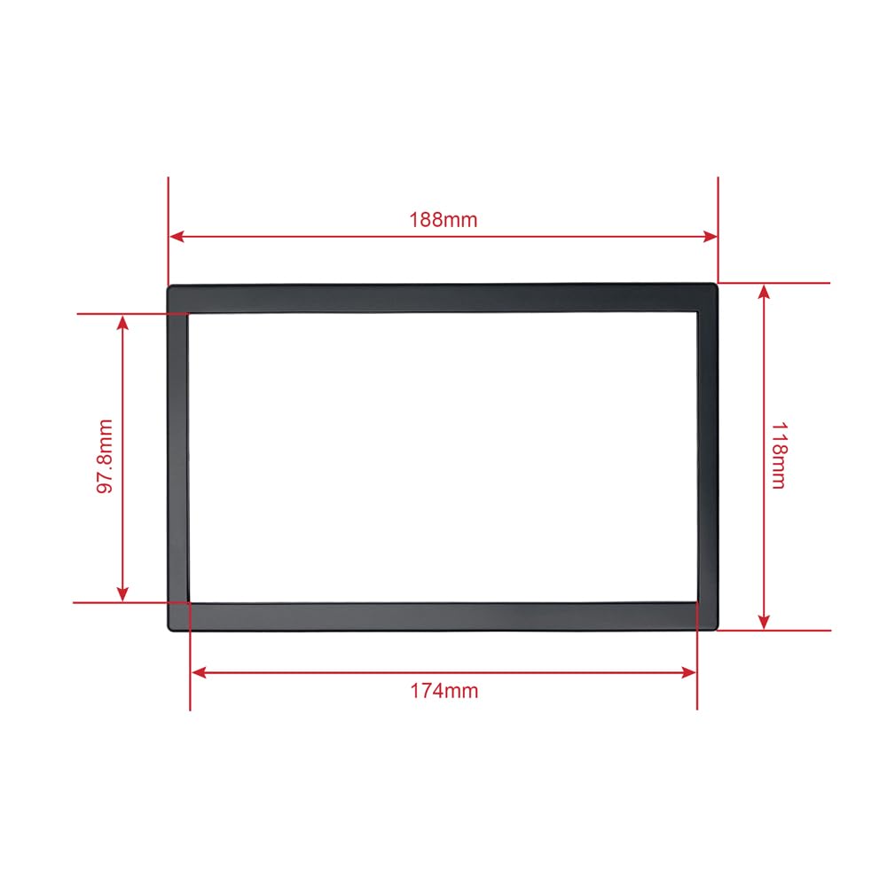 DYNAVIN Uniwersalna ramka do montażu radia samochodowego, podwójna rama 2 DIN, metalowa rama, zestaw montażowy do radia samochodowego z podwójnym DIN, odtwarzacz DVD, nawigacja GPS; MFK-H