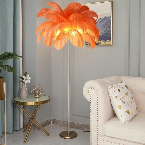 Eclairage doux anti-éblouissement : lampe à plumes dorée LED - 2