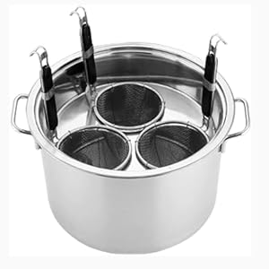 Generisch LQMW-8011 Garnek do Makaronu 3 Koszyki