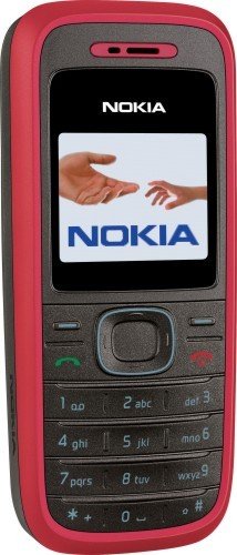 Nokia 1208 - Móvil libre (4 MB de capacidad) color rojo