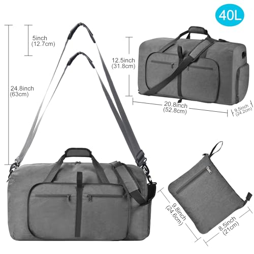 Image of Felipe Varela Foldable Duffle Bag for Travel Weekend Overnight Gym Camping