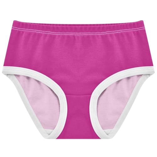 Joisal Toddler Underwear Floral 2t Cotton Little Girl Panties Cartoon Briefs Underpants Magenta Pink Red