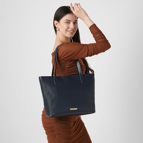 Image of Caprese Tarry 15.6 Inch Laptop Compatible Large Tote Bag for Women | Stylish, Durable, and Spacious with Multiple Compartments, Back Zipper Pocket for Work, Travel, and Everyday Use