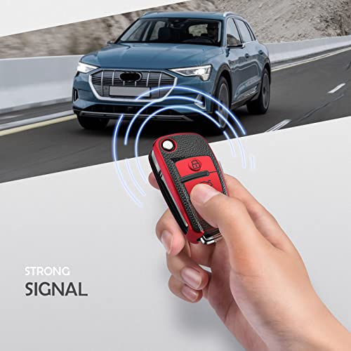 ELOHEI for Audi Key Fob Cover Case,Premium Soft TPU Stripes 360 Degree Full Protection Key Shell Key Case Cover Compatible with Audi A1 A3 Q3 Q7 R8 A6L TT