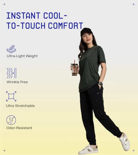 Image of BLUE TYGA Ice Tee� Comfortable T-Shirt for Women | Cool Rush Technology | Running & Casual Wear