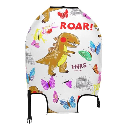 Joisal Suitcase Covers Luggage Protector Cute Cute Cartoon Dinosaur Smile Protection Aesthetic Vacation Essentials Suitcase Sleeve, M, Fits 22-24 Inch Case2