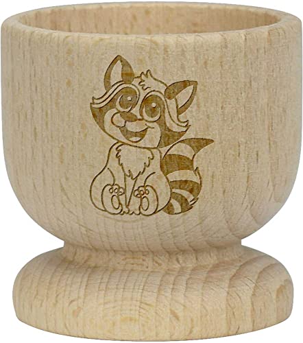 Azeeda 'Raccoon' Wooden Egg Cup (EC00020392)