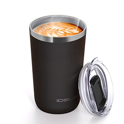 Ideus 20 oz Tumbler, Travel Coffee Mug with Splash Proof Sliding Lid, Double Wall Stainless Steel Vacuum Insulated Coffee Mug for Home and Office, Keep Beverages Hot or Cold, Black Ideus 20 oz Tumbler, Travel Coffee Mug with Splash Proof Sliding Lid, Double Wall Stainless Steel Vacuum Insulated Coffee Mug for Home and Office, Keep Beverages Hot or Cold, Black