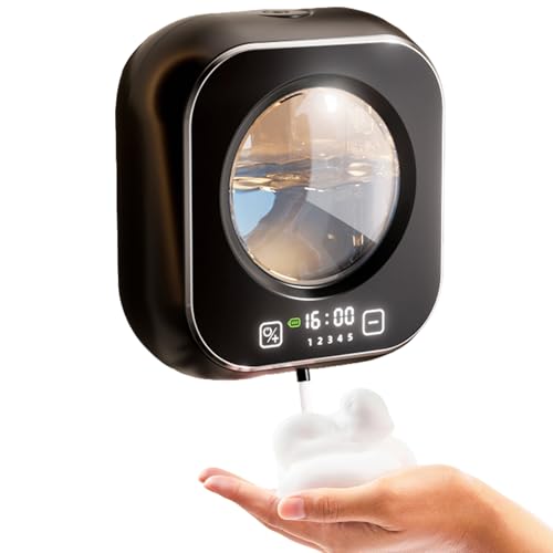 Distributeur Savon Mural Automatique 320 ML, Distributeur À Capteur Infrarouge avec Fenêtre...