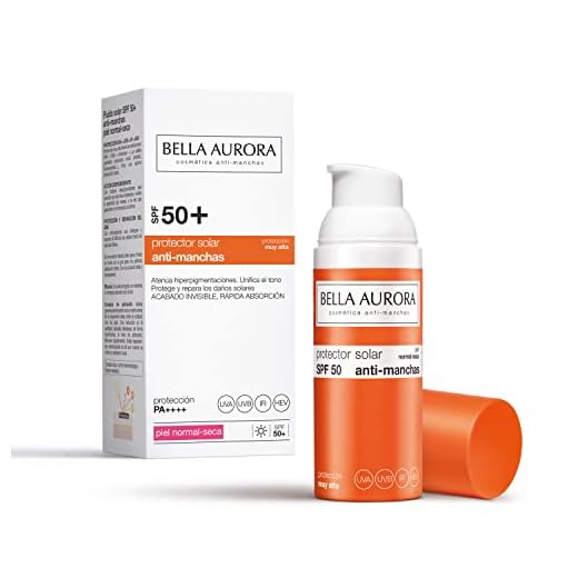 Bella Aurora Protector Solar SPF 50+ Facial Anti-Manchas Piel Normal Seca, 50 ml | Crema Protección del Sol Cara | Bloqueador Solar
