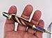 Handmade Sierra Mesa ballpoint pen. Layered hard woods. Metallic prismatic and gold trim. Black ink.