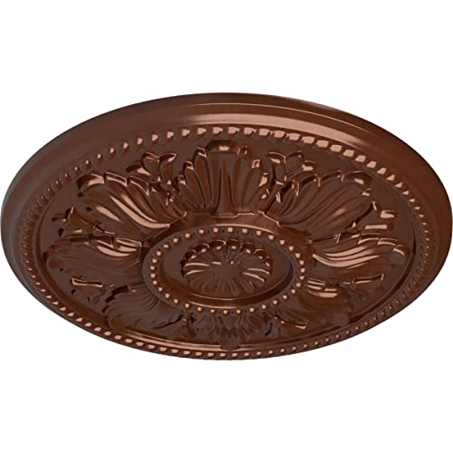 Image of Ekena Millwork CM18EDCPS Edinburgh Ceiling Medallion, Copper Penny
