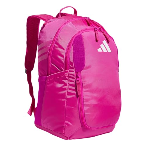 adidas Mochila esportiva esportiva Stadium 4.0 (36l) durável para laptop, Rosa choque 2/4.0, One Size, Mochila esportiva esportiva de estádio para homens e mulheres (36l) bolsa esportiva durável para