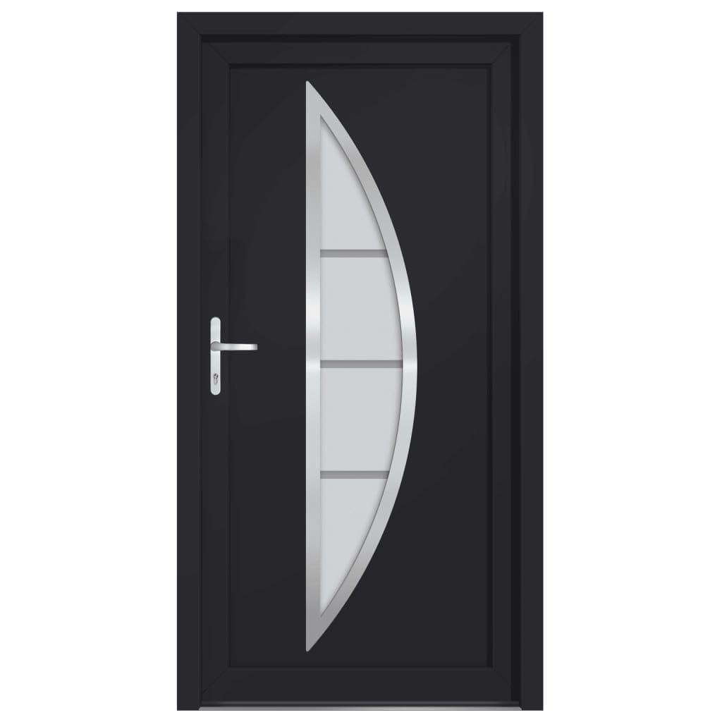 VidaXL Porta d'Ingresso in PVC Antracite 108x208 cm