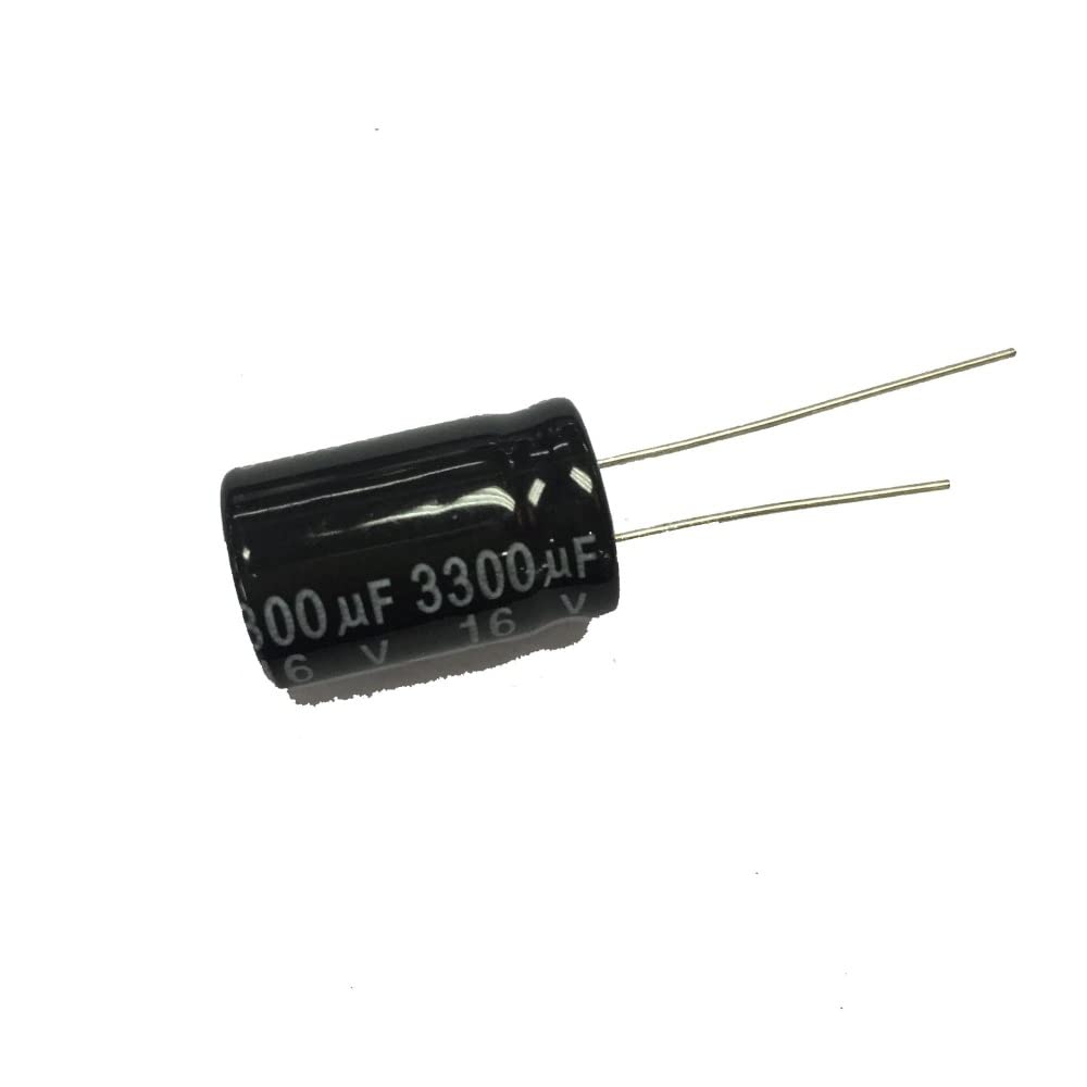 Condensatore Elettrolitico Radiale 16V 3300uF, 105°C, 13x21mm, Passo 5mm, ±20%