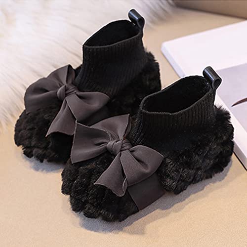 sfdgfhyf Toddler Solid Color Boots Fashion Autumn Winter Girls Boots Flat Soft Bottom Non Slip Cute Plush Warm Comfort2
