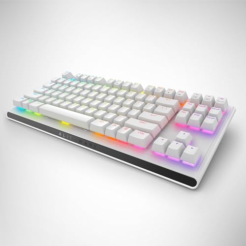 AW420K Tastiera Gaming senza Tastierino Numerico, Design Compatto, Switch CHERRY MX Red, USB, Anti-Ghosting, N-Key Rollover, Retroilluminazione AlienFX RGB, Tastiera Italiana - Lunar Light - Tastiera gaming - Immagine 11