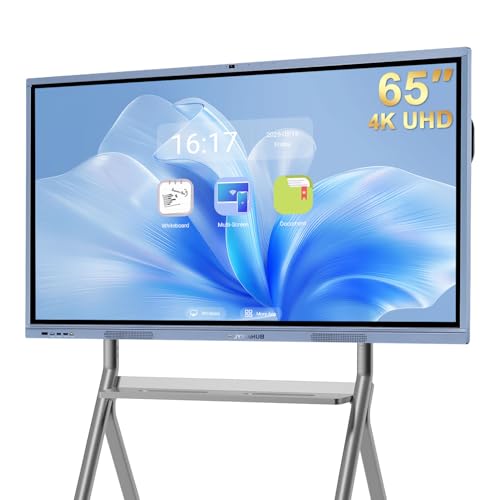 Smart Board Collaboration Hub, JYXOIHUB 65 Inch 4K Digital Electronic Whiteboard Built in Dual System and 20MP Camera for Classroom and Business, Interactive Whiteboard with Video Conference System